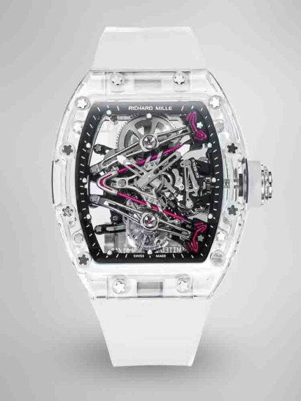 Super Clone RM 38-02 Crystal Pink Skeleton Tourbillon Swiss Movement Quality image 1