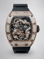 Swiss Richard Mille RM 51-01 Super Clone Tiger And Dragon Michelle Yeoh Watch with Diamond Bezel And Black Rubber Strap image 1
