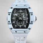 Richard Mille RM 022 Super Clone White Case White Strap Watch For Men – Skeletonized Dial And Carbon Fiber Case image 1