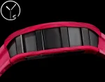Richard Mille RM 052 Super Clone Red Carbon Case Skull Skeleton Dial Red Rubber Strap Luxury Sports Wristwatch image 5