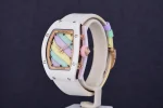 Richard Mille RM 07-03 Super Clone, White Ceramic Case Pastel Swirl Dial White Rubber Strap Luxury Ladies Wristwatch image 4