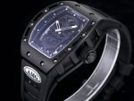 Swiss Richard Mille RM 052 Super Clone Watch – Skeleton Tourbillon, Skull Face, Black Rubber Strap, Quality image 7