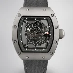 Richard Mille RM055 Bubba Watson Super Clone Titanium Skeleton Dial Gray Nylon Strap image 1