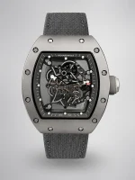 Richard Mille RM055 Bubba Watson Super Clone Titanium Skeleton Dial Gray Nylon Strap image 1