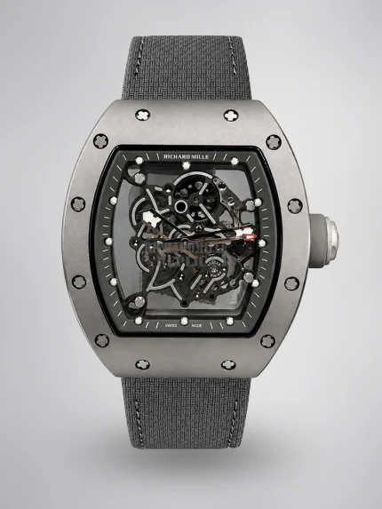 Richard Mille RM055 Bubba Watson Super Clone Titanium Skeleton Dial Gray Nylon Strap image 1