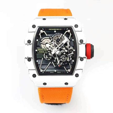 Swiss Richard Mille RM 35-01 Rafael Nadal Super Clone Watch – White NTPT Carbon Case image 2