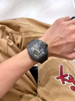 Super Clone RM11-03 Black Magic Richard Mille NTPT Carbon Fiber Full Skeleton 7750 image 10