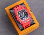 Richard Mille RM 50-03 McLaren Super Clone Watch For Motorsport Style – Swiss Movement, Red Carbon Case, Bold Skeleton Dial image 4