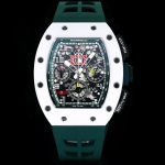 Luxury Super Clone Richard Mille RM 011 Massa Flyback Chronograph – Swiss Movement, Green Rubber Strap image 2