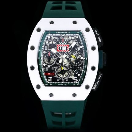 Luxury Super Clone Richard Mille RM 011 Massa Flyback Chronograph – Swiss Movement, Green Rubber Strap image 2