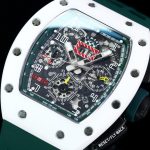 Luxury Super Clone Richard Mille RM 011 Massa Flyback Chronograph – Swiss Movement, Green Rubber Strap image 7