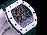 Luxury Super Clone Richard Mille RM 011 Massa Flyback Chronograph – Swiss Movement, Green Rubber Strap image 5