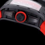 Luxury Men’s Richard Mille RM 011 Super Clone Watch, Black Ceramic Case, Red Rubber Strap image 9
