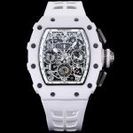 Luxury Richard Mille RM 11-03 Super Clone Watch | Swiss Movement | Titanium & White Ceramic | Skeleton Sport Design image 2