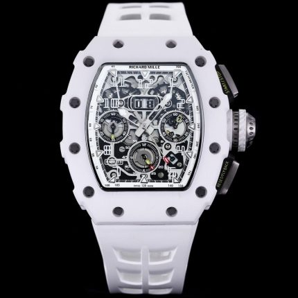 Luxury Richard Mille RM 11-03 Super Clone Watch | Swiss Movement | Titanium & White Ceramic | Skeleton Sport Design image 2