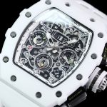 Luxury Richard Mille RM 11-03 Super Clone Watch | Swiss Movement | Titanium & White Ceramic | Skeleton Sport Design image 6