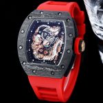 Swiss Super Clone Richard Mille RM 57-03 Dragon Skeleton Dial, Carbon Fiber Case, Red Rubber Strap Luxury Watch image 5