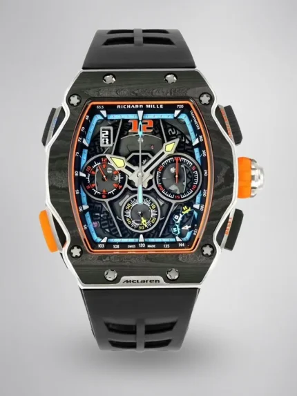 Super Clone Richard Mille RM 65-01 McLaren W1 Carbon TPT Automatic Chronograph Watch image 1