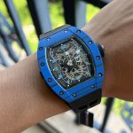 Super Clone Richard Mille RM022 Blue Carbon Skeleton Dial Automatic Movement 40x50mm image 10