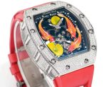 Super Clone Super Clone RICHARD MILLE RM S10 Koi Fish Tourbillon Watch Diamond Case Red Strap Swiss Quality image 3