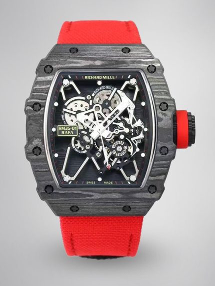 Best Swiss Super Clone Richard Mille RM 35-01 Rafael Nadal Watch – Carbon Fiber Case image 1