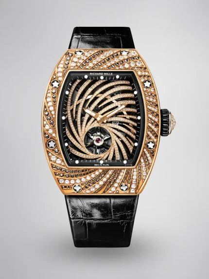 Richard Mille RM 51-02 Diamond Swirl Tourbillon Rose Gold Ladies Super Clone Watch image 1