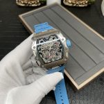 Luxury Super Clone Richard Mille RM 35-03 Rafael Nadal Skeleton Dial Blue Strap Watch For Men image 3