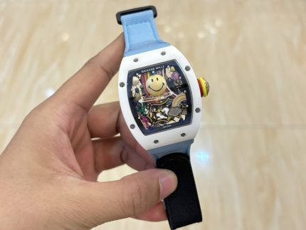 Super Clone Richard Mille RM 88 Smiley Automatic Winding Tourbillon with Blue Strap image 2