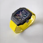 UMI Richard Mille RM 67-02 UAE Edition Black Carbon TPT Yellow Strap Skeleton Super Clone Watch image 4
