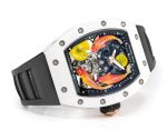 Super Clone Richard Mille RM S10 Koi Tourbillon Watch with Black Rubber Strap image 7