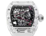 Super Clone RM 38-02 Crystal Pink Skeleton Tourbillon Swiss Movement Quality image 5