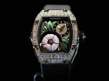 Richard Mille RM 19-02 Super Clone, Diamond-Set Case 3D Flower Skeleton Dial Luxury Ladies Automatic Wristwatch image 2