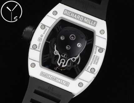 Best Swiss Super Clone Richard Mille RM52 Skull Tourbillon Watch with Rubber Strap image 2
