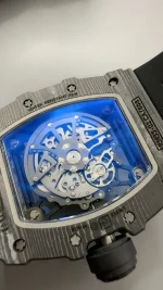 UMI Richard Mille Super Clone RM 35-02 Rafael Nadal Carbon TPT Black Strap RMAL1 Automatic Movement image 13