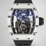 Best Swiss Super Clone Richard Mille RM52 Skull Tourbillon Watch with Rubber Strap image 1