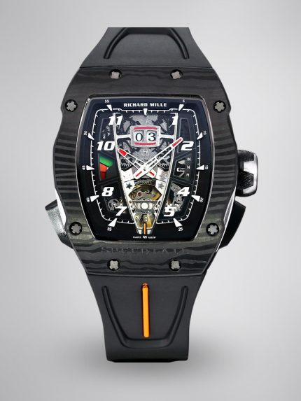 Super Clone Richard Mille RM 40-01 McLaren Speedtail Carbon Case Rubber Strap Tourbillon Movement Watch image 1