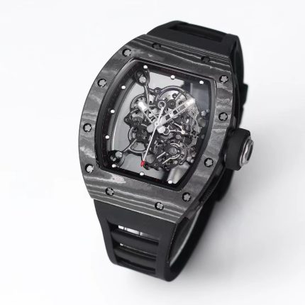 Super Clone Swiss RM055 Carbon Fiber Super Clone Watch – Skeleton Design image 2