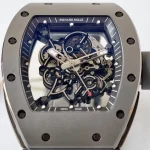 UMI Richard Mille RM 055 Bubba Watson All Grey Super Clone Skeleton Dial Ceramic Case RMUL2 Movement image 6