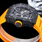 Richard Mille RM 35-02 NTPT Carbon Case Skeleton Dial Orange Rubber Swiss Automatic Super Clone image 4
