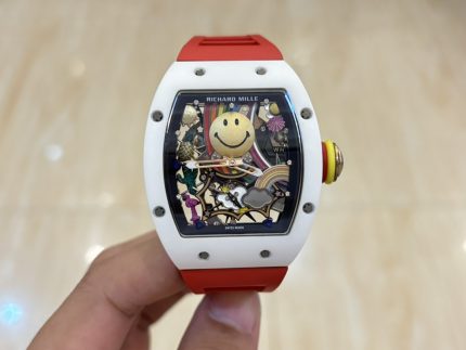 Richard Mille RM 88 Smiley Automatic Tourbillon Watch Super Clone, Red Rubber Strap image 2