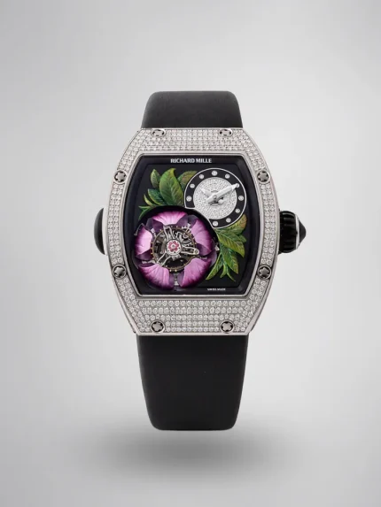 Richard Mille RM 19-02 Super Clone, Diamond-Set Case 3D Flower Skeleton Dial Luxury Ladies Automatic Wristwatch image 1