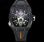 Super Clone Richard Mille RM 40-01 McLaren Speedtail Carbon Case Rubber Strap Tourbillon Movement Watch image 2