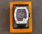 Luxury Super Clone Richard Mille RM 030 Super Clone PSG Watch, Skeleton Dial, Titanium Case, Black Rubber Strap image 2