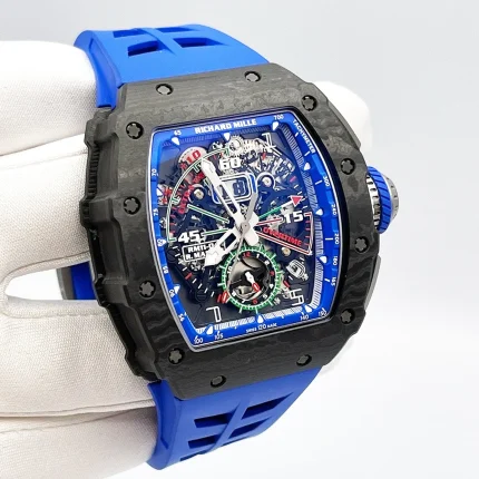 Richard Mille RM 11-04 Super Clone Skeleton Dial Blue Rubber Strap Luxury Sports Watch image 2