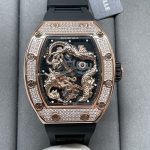 Swiss Richard Mille RM 51-01 Super Clone Tiger And Dragon Michelle Yeoh Watch with Diamond Bezel And Black Rubber Strap image 5