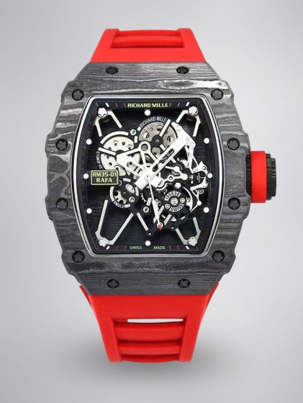 Richard Mille RM 35-01 Super Clone Swiss Clone with Carbon Case and Red Strap image 1