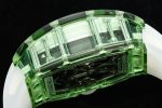 Luxury Super Clone Richard Mille RM 26-01 Panda Tourbillon Watch Full Crystal Case Skeleton Dial with White Rubber Strap image 7