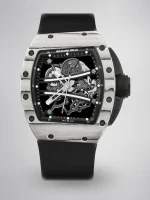 UMI RM 61-01 Yohan Blake Skeleton Dial White Forged Carbon Sports Super Clone Watch image 1