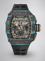 Swiss Super Clone Richard Mille RM 11-03 Carbon Turquoise Case Watch – Skeleton Dial Luxury Men's Timepiece image 1