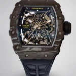 UMI Richard Mille Super Clone RM 35-02 Rafael Nadal Carbon TPT Black Strap RMAL1 Automatic Movement image 1